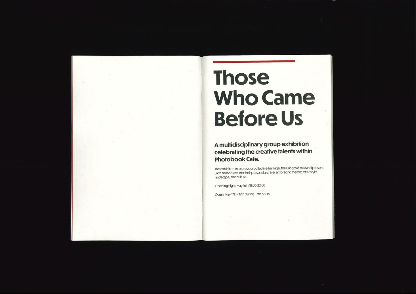 THOSE WHO CAME BEFORE US by Photobook Cafe Staff Exhibition Zine