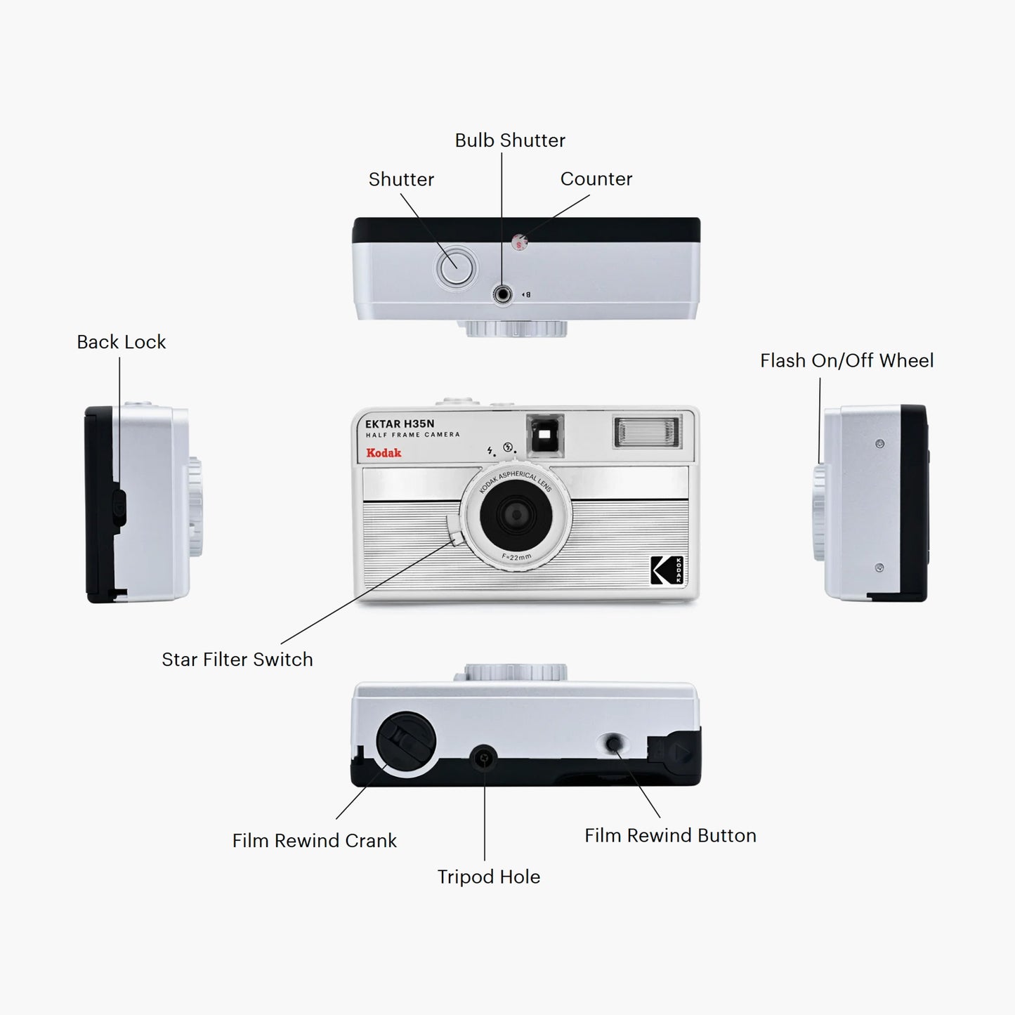 KODAK EKTAR H35N - Half Frame Camera